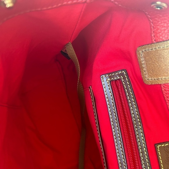 Dooney & Bourke NWT Red Pebble Leather Large Tote - Picture 4 of 13